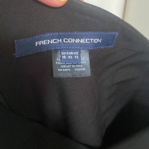 French Connection Black One Shoulder Dress Size 12 - Picture 3 of 4